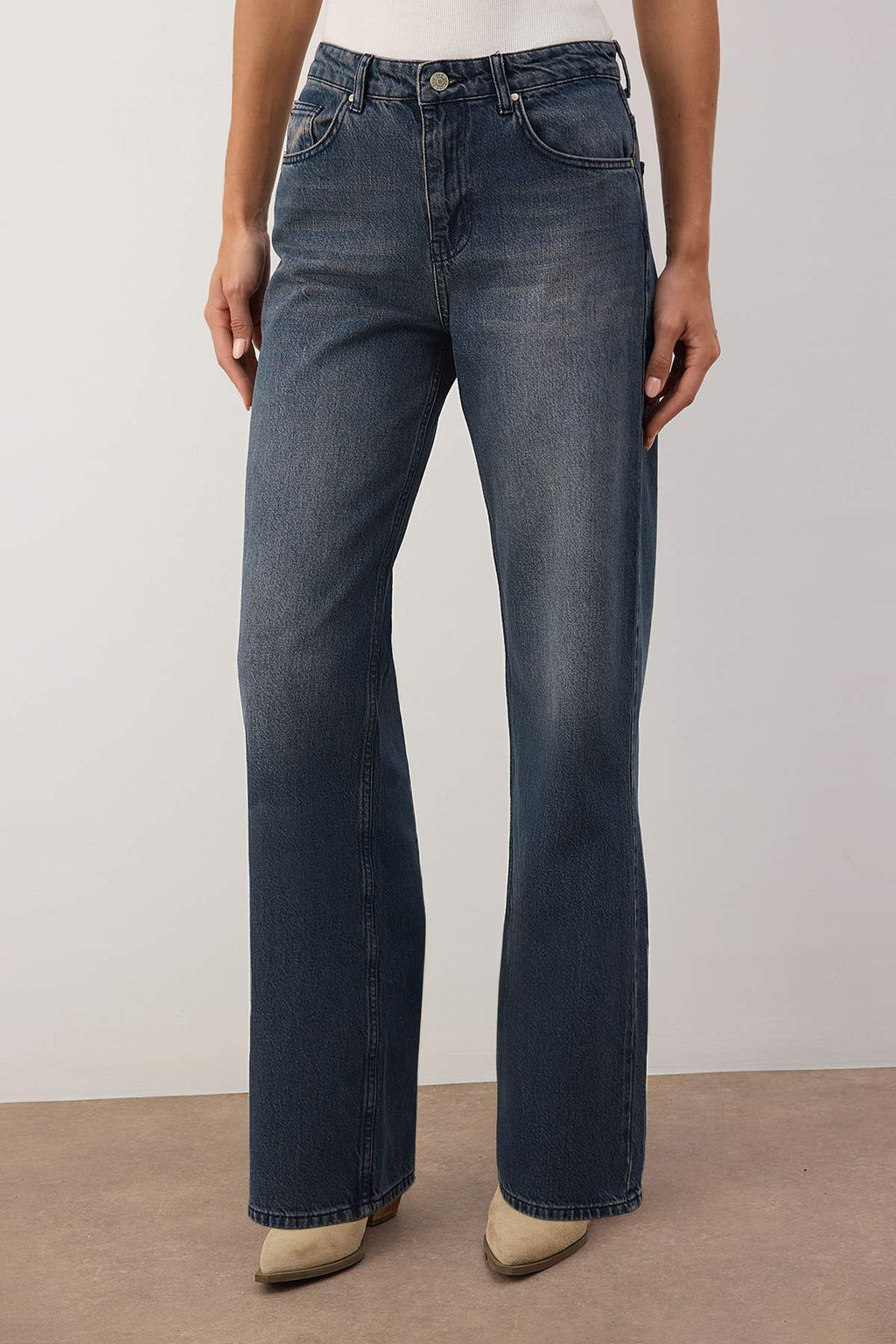 Kahverengi Yuksek Bel Genis Paca Wide Leg Jeans TWOAW26JE00119 - Trendyolmilla фото 12