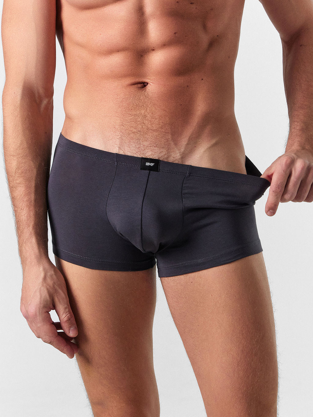 Цена за 2 штуки! Трусы мужские боксеры в сером оттенке графит 411122 - Mark formelle фото 2