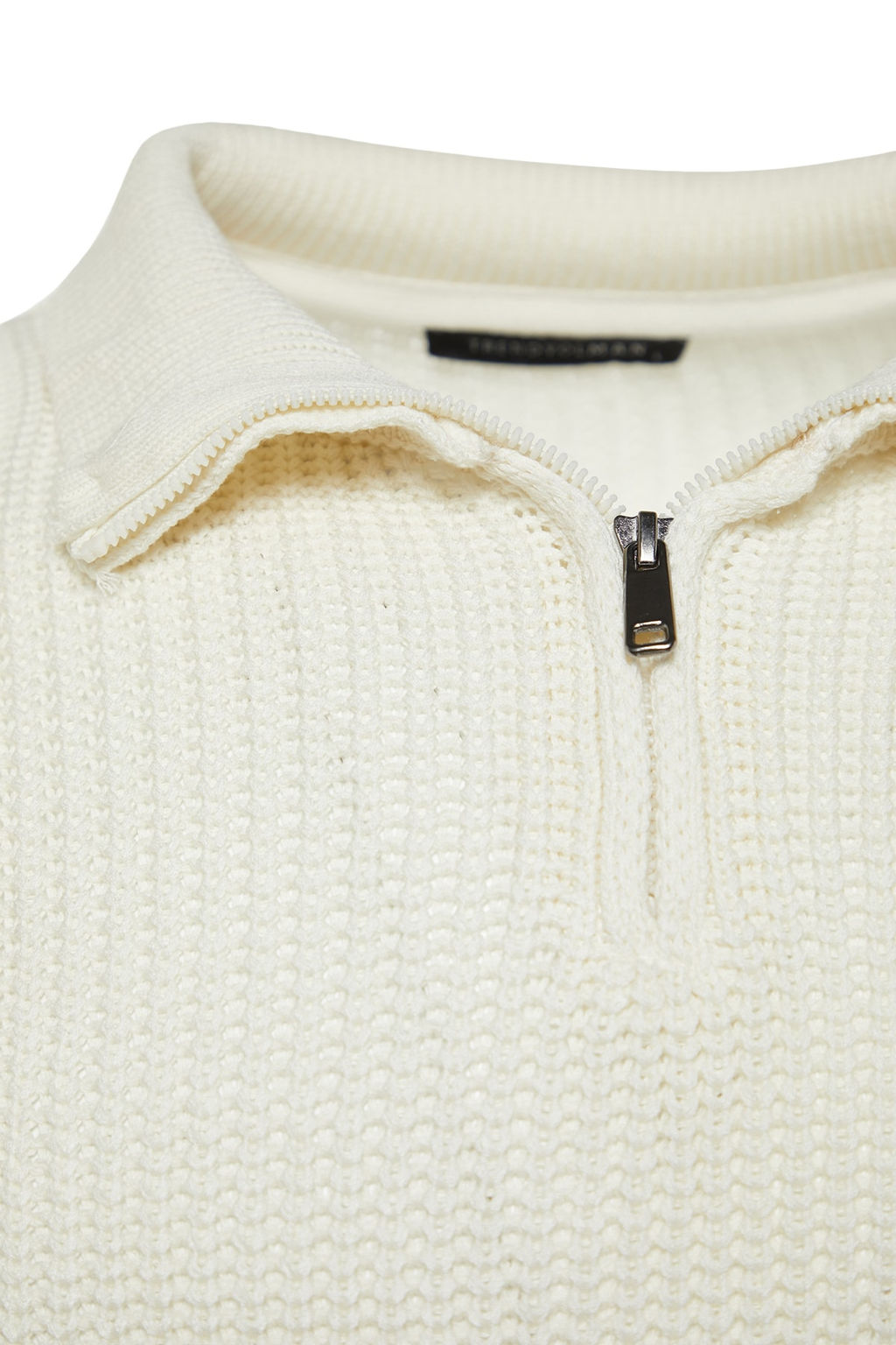 Trendyolmilla Man Lacivert Casual Unisex Regular Fit Fermuarl? Bal?kc? Yaka Tuylenmeyen Triko Kazak TMNAW24KZ00001  фото 7