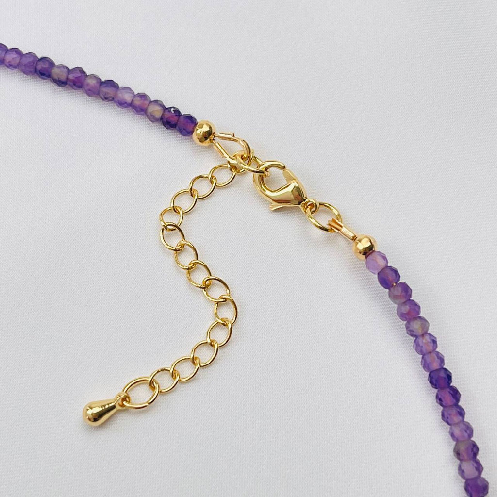 Колье из Аметиста и Розового кварца