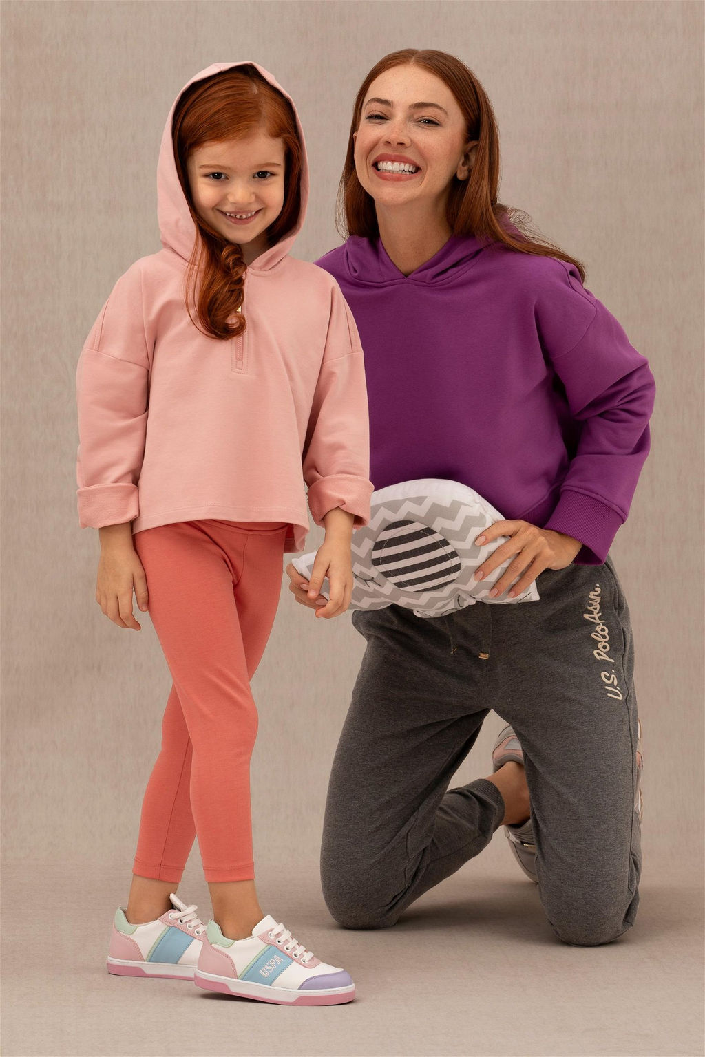 Женская фиолетовая толстовка с капюшоном - U.s. polo assn фото 8
