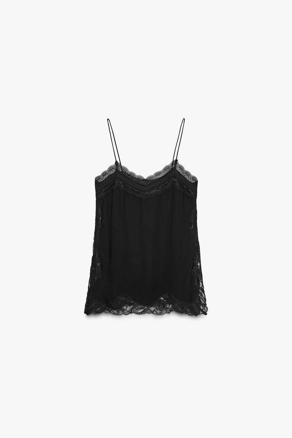 ZW COLLECTION LACE CAMISOLE TOP - Zara фото 12