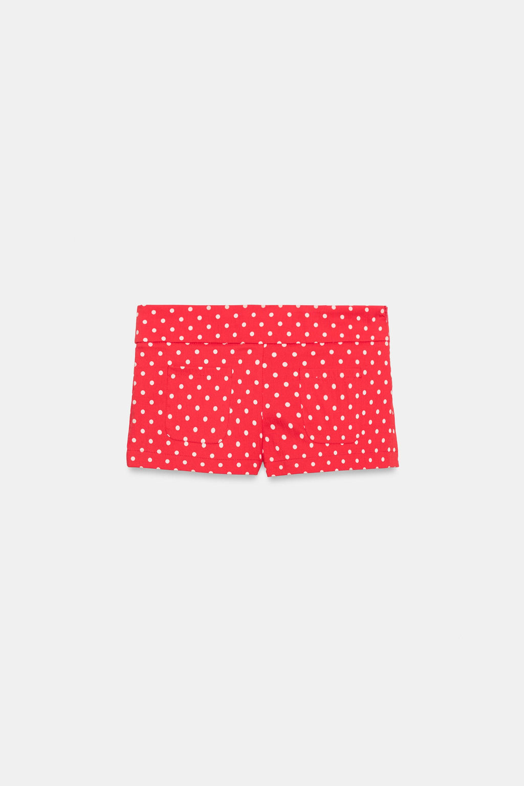 SHORTS MINI BOLSILLOS LUNARES / Rojo / Blanco - Zara фото 5