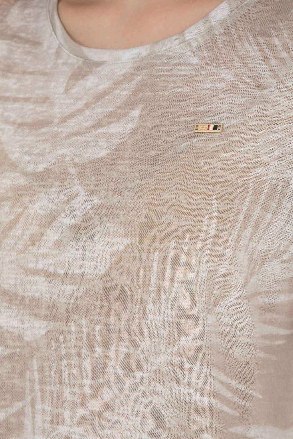 Женская футболка светло-хаки с круглым вырезом - U.s. polo assn фото 7