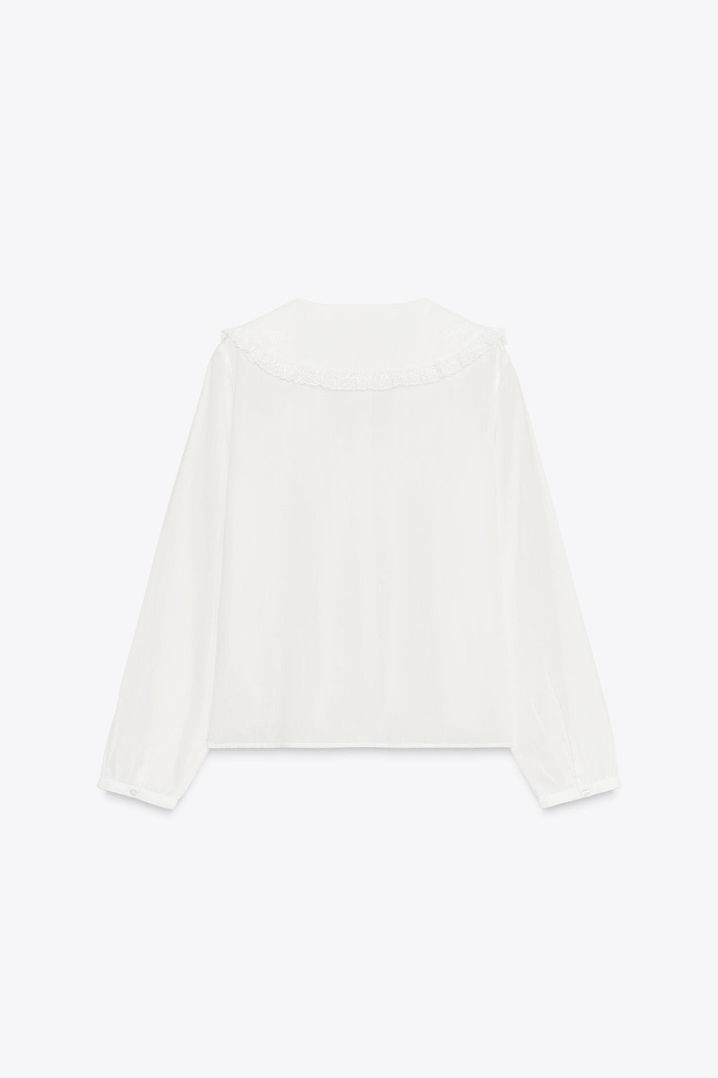 EMBROIDERED PETER PAN COLLAR SHIRT - Zara фото 7