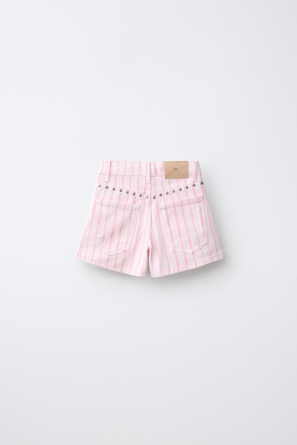 BERMUDA DENIM RAYAS TACHAS / Rosa / Blanco - Zara фото 3
