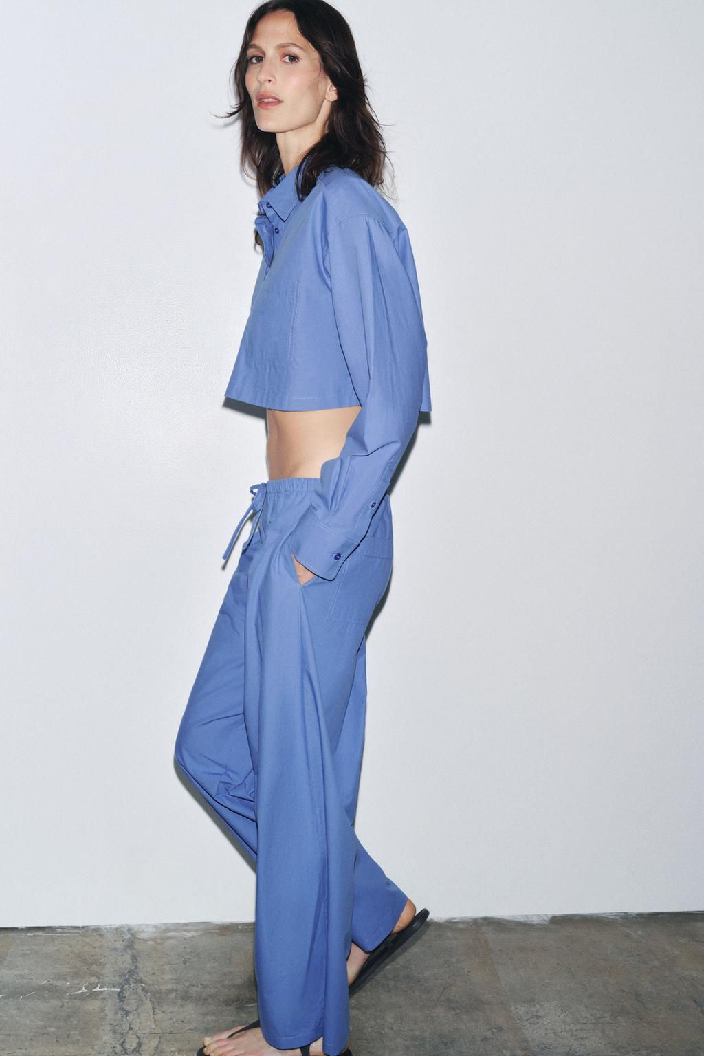 POPLIN PYJAMA TROUSERS - Zara фото 5