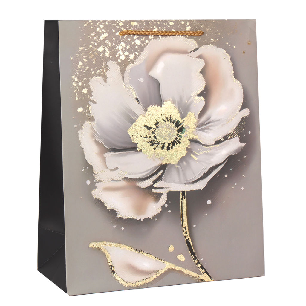 Цена за 12 шт. Пакет подарочный 26x32x12см Цветы / 5354L /уп 12/384/ - ГалеонТрейд фото 8