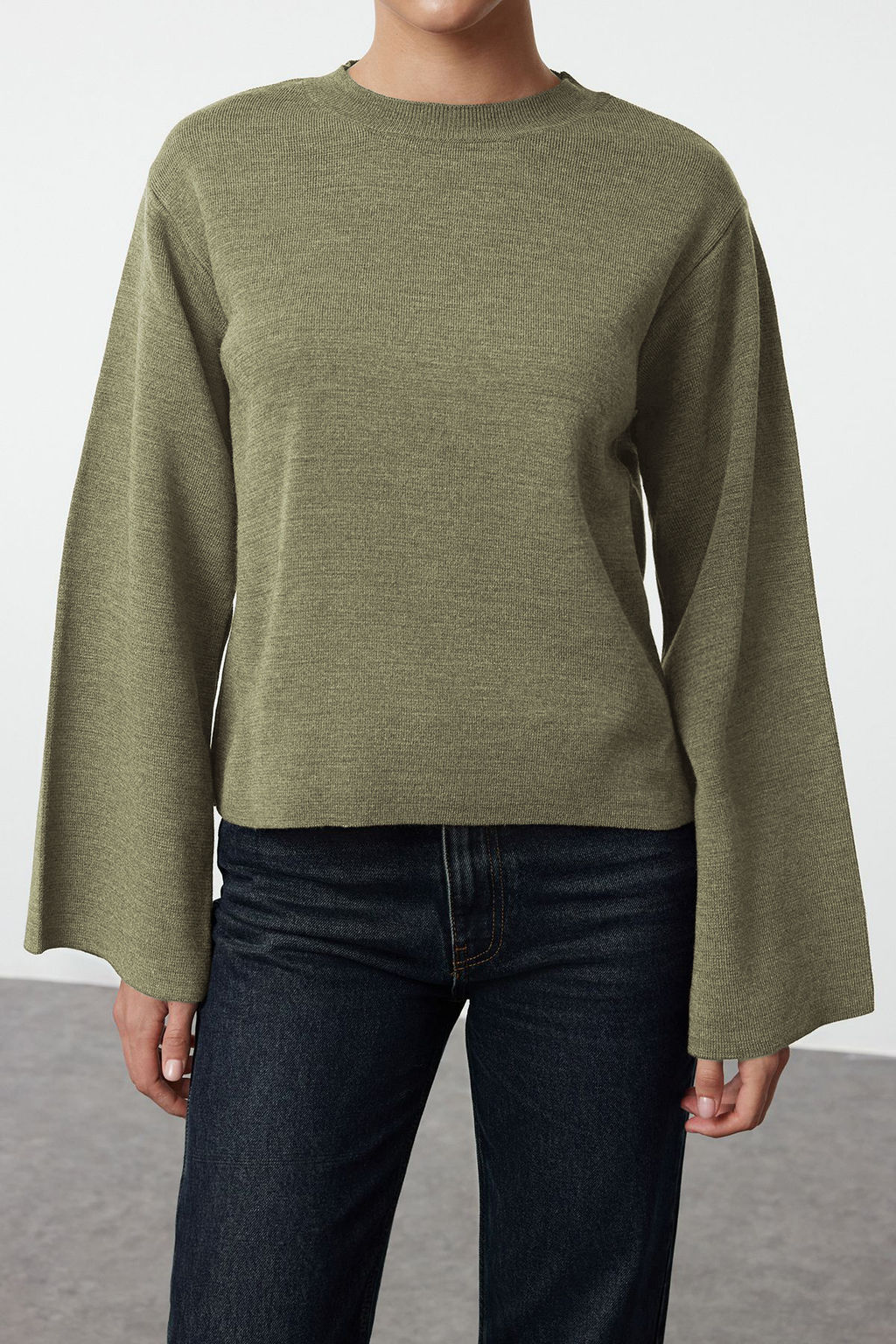 More Sustainable Haki Basic Triko Kazak TWOAW25KZ00313