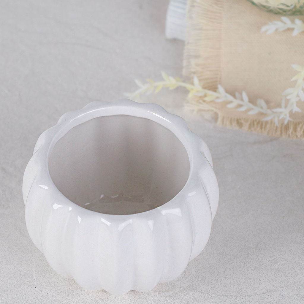 Кашпо 8х6,5 см / 166W /уп 12/120/белое - Галеонтрейд фото 5