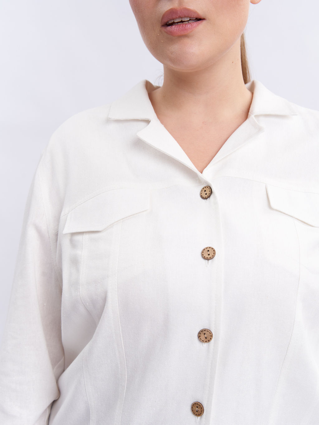 Рубашка льняная BL59152WHT04 - Артесса фото 4