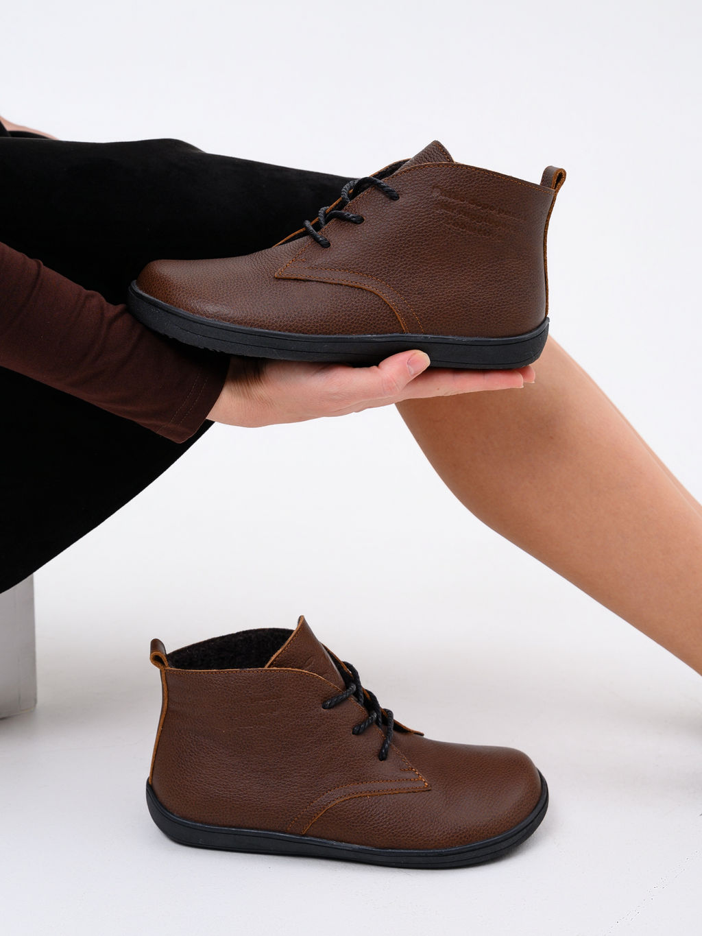 Ботинки женские демисезонные 208.NATAbl.Светло-коричневая оттима/Байка