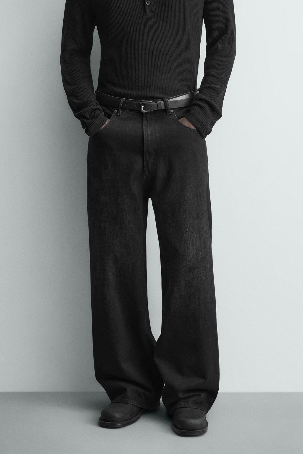 JEANS BAGGY FIT / Negro - Zara фото 11