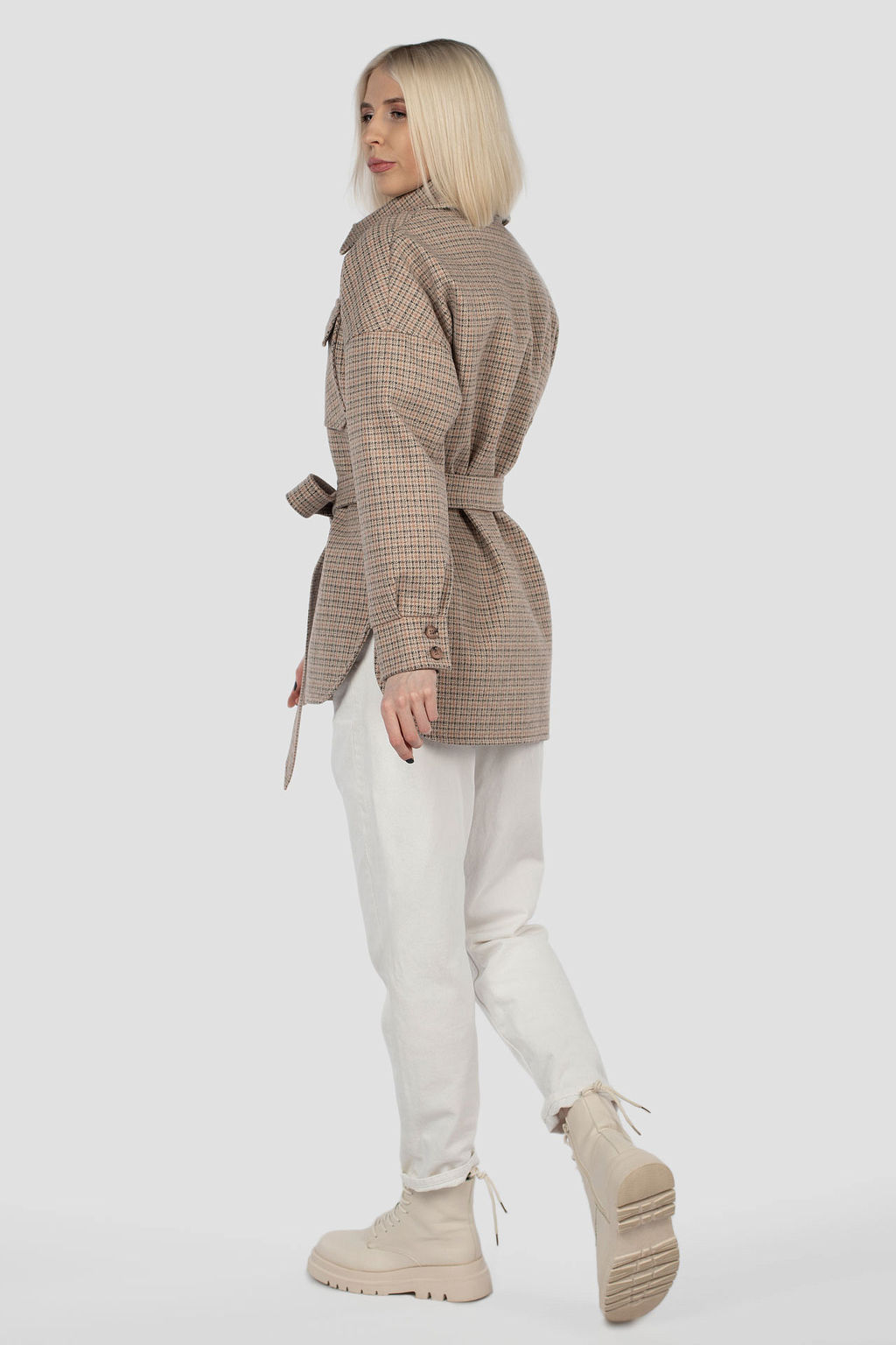 Пальто женское демисезонное (пояс) - El podio фото 4