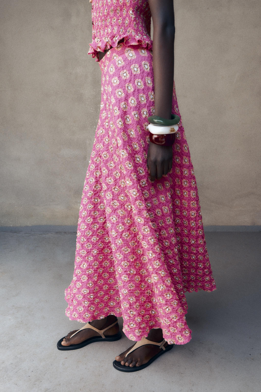PRINTED MIDI SKIRT - Zara фото 4