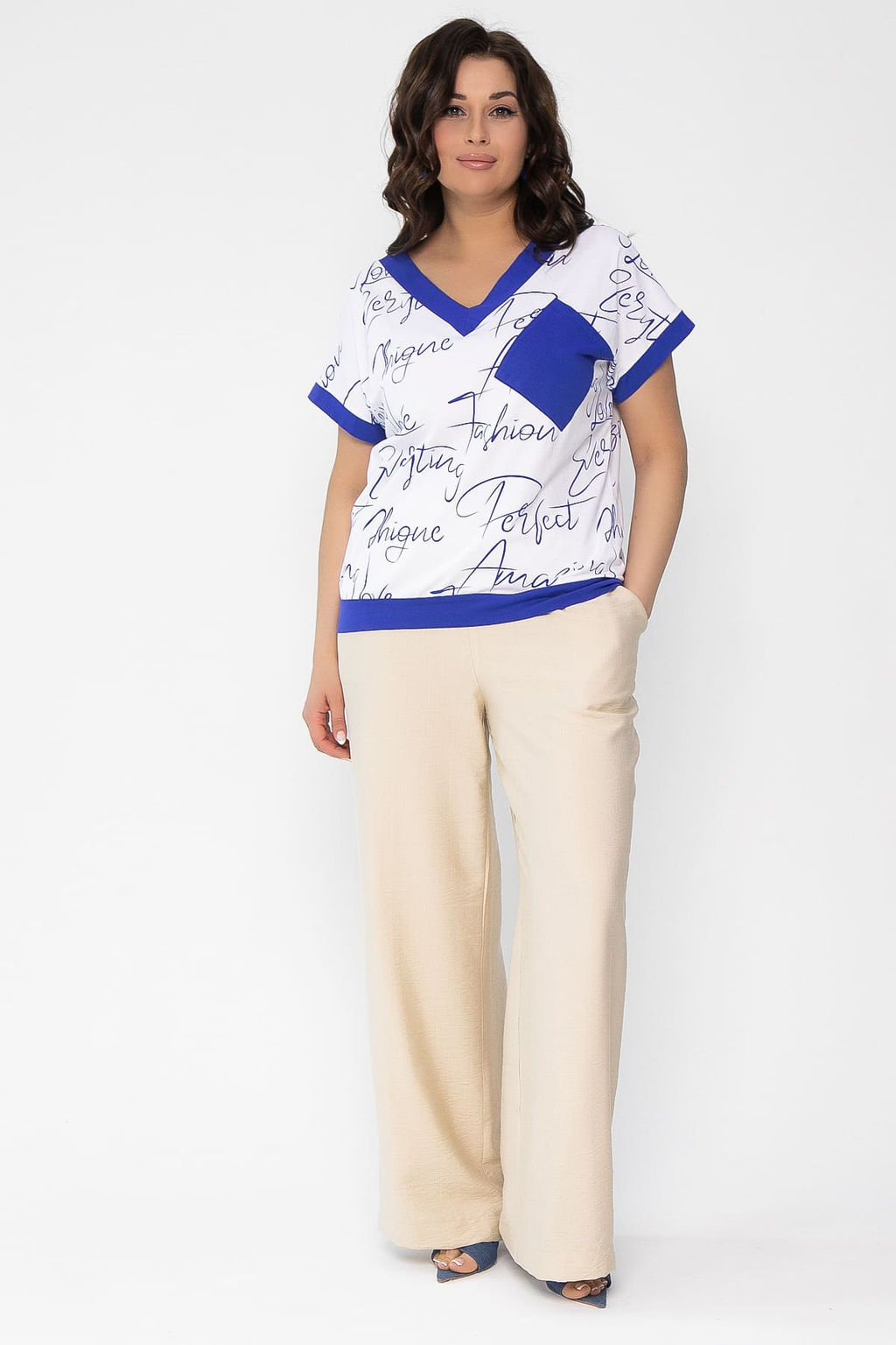 Блуза Лоран (белая) Б13509-20М - Lt collection фото 7