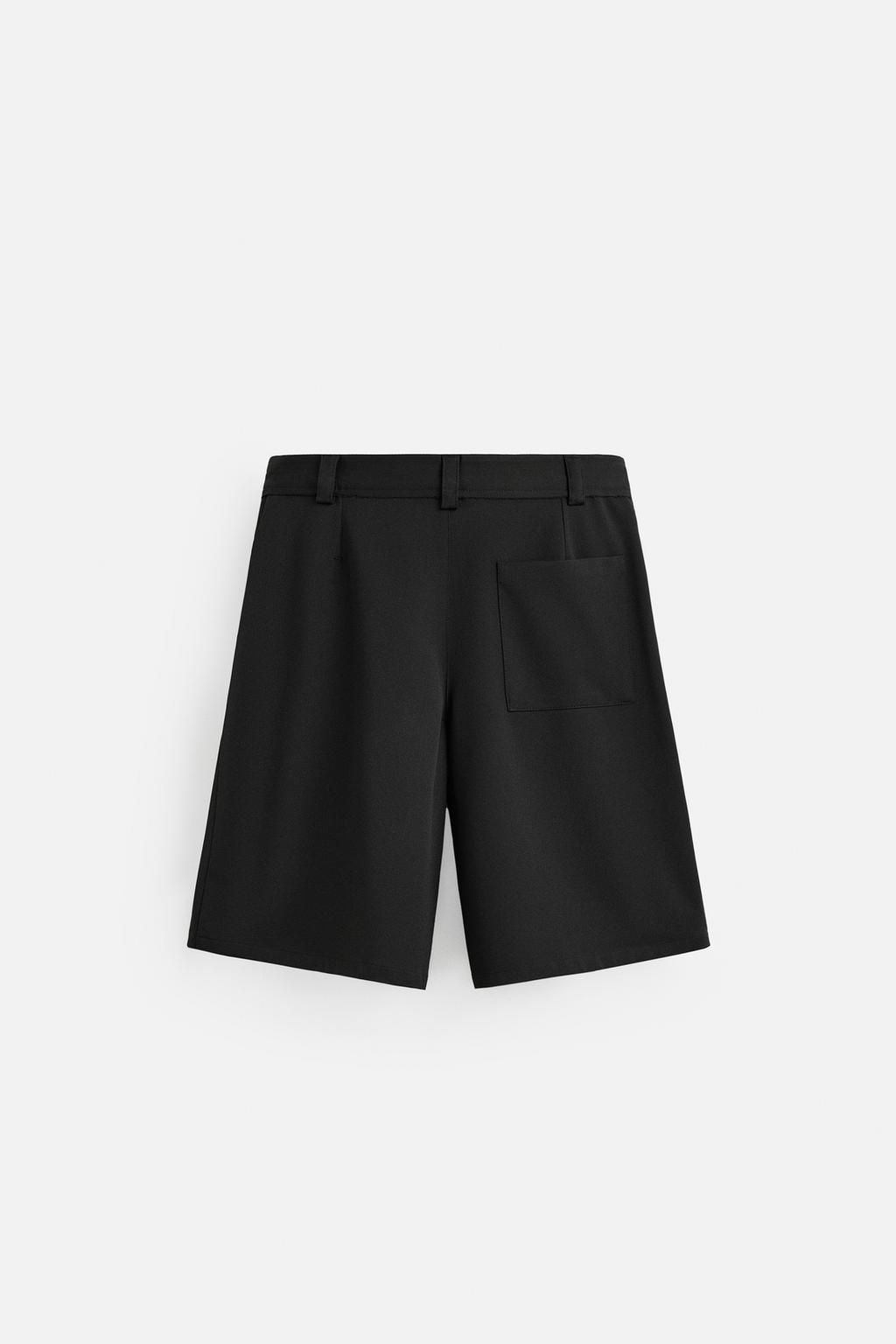 TEXTURED BERMUDA SHORTS WITH PLEATS - Zara фото 7