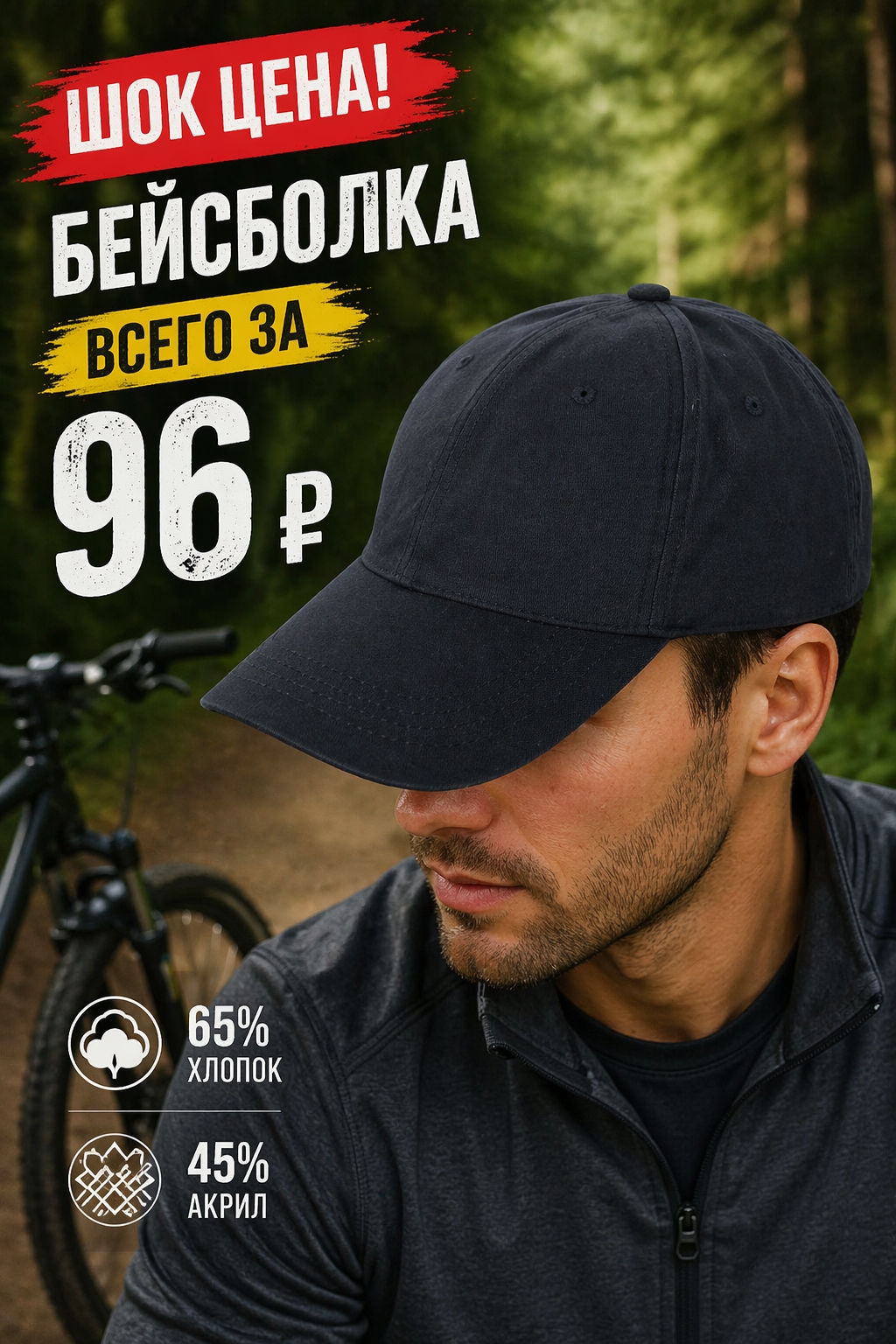 B-04 DK. BLUE Бейсболка