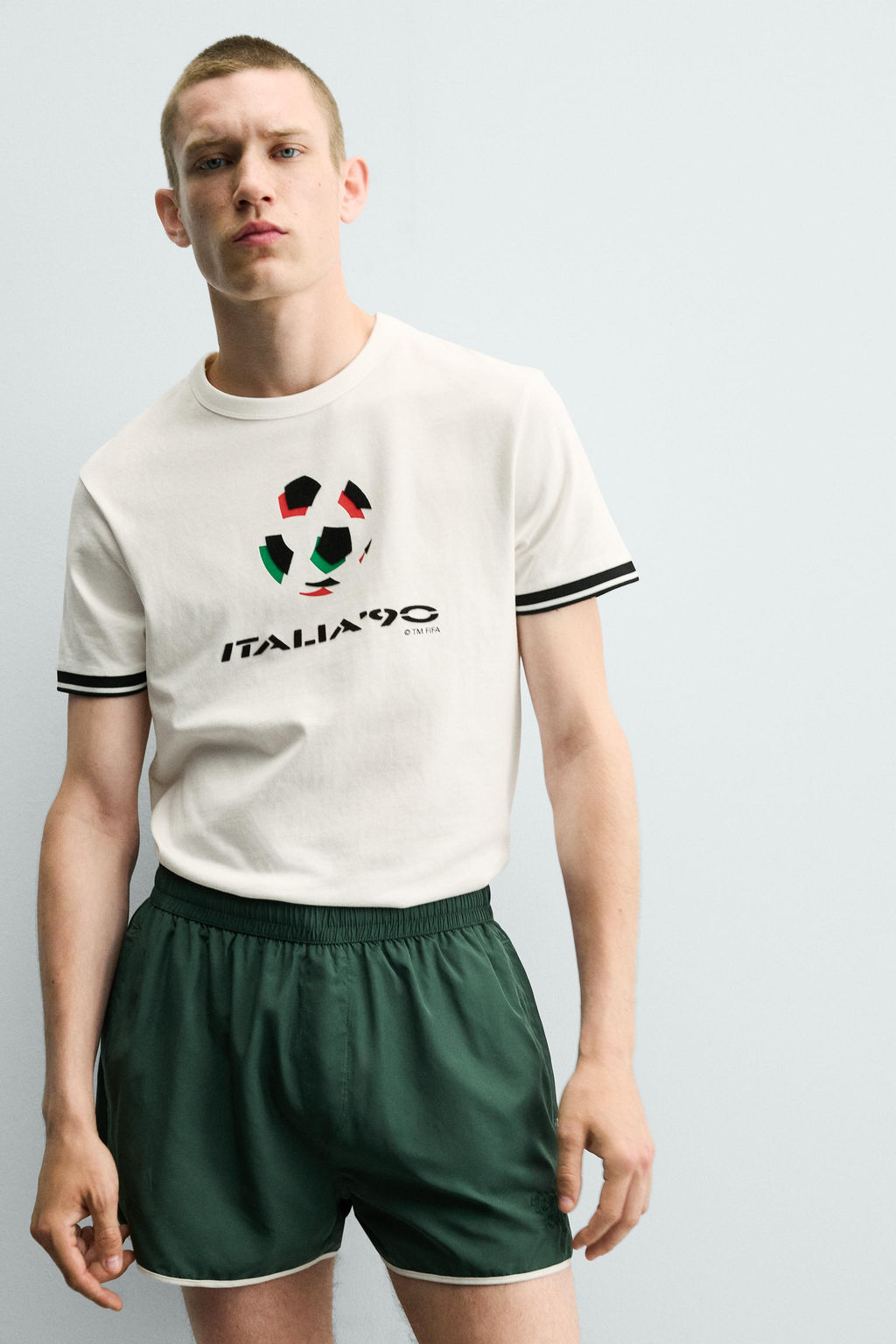 CAMISETA CONTRASTE ITALIA 90 FIFA WORLD CUP FIFA CLASSICS / Blanco - Zara фото 5