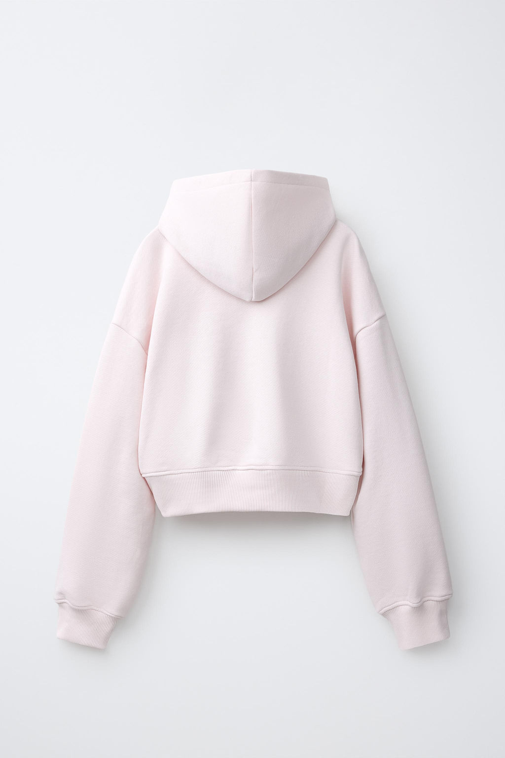 SUDADERA CAPUCHA CROPPED / Rosa claro - Zara фото 2