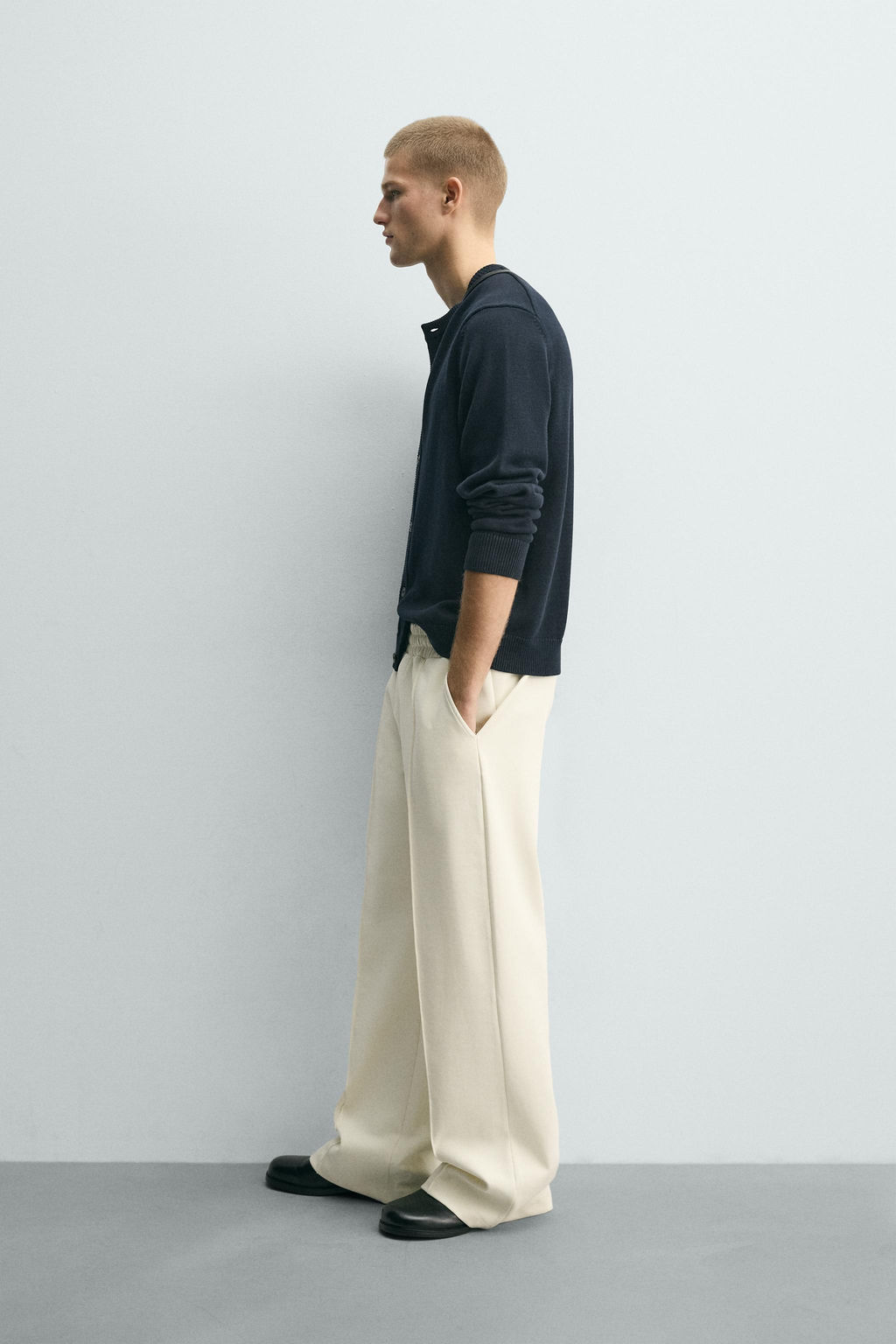 PANTAL?N JOGGER T?CNICO COSTURA / Crudo - Zara фото 4