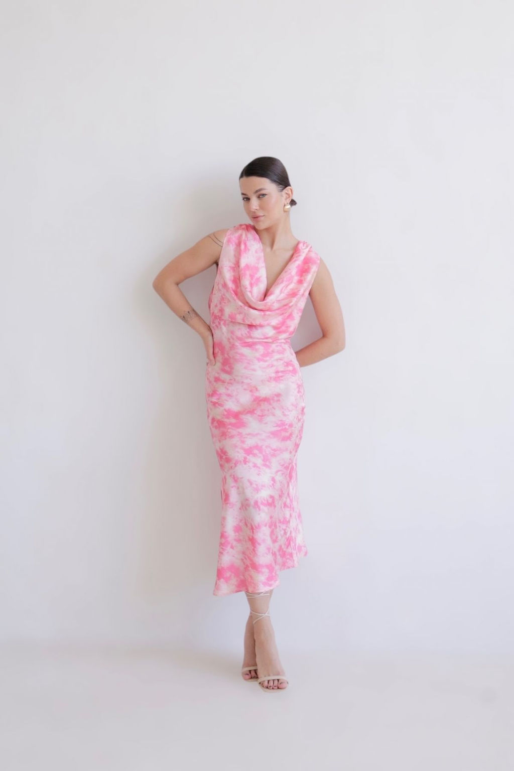 Martichelli Платье с вырезом по спинке в розовых оттенках  фото 8