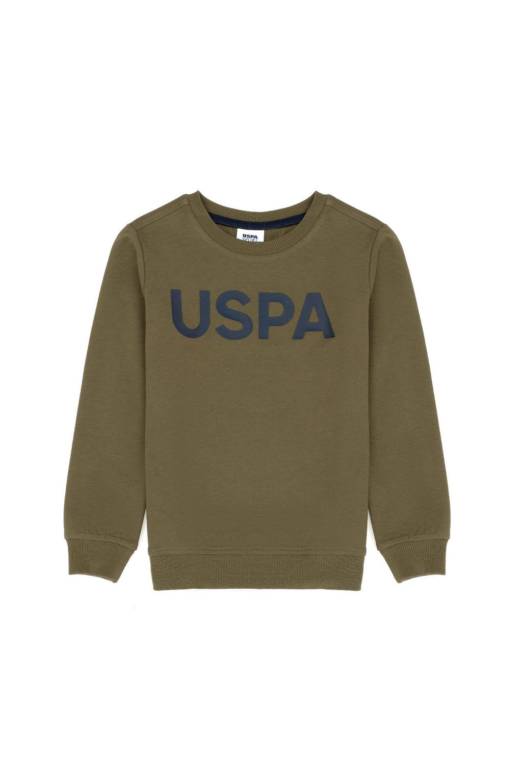 U. S. Polo Assn Детский базовый свитшот цвета хаки с круглым вырезом - U.s. polo assn фото 2