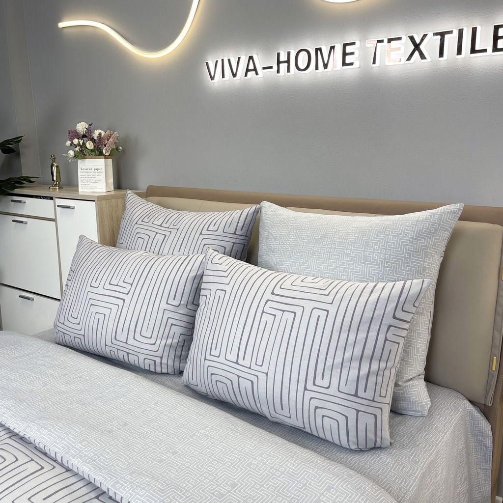 Комплект постельного белья Люкс Сатин 100% хлопок на резинке AR375 140*200*25 Евро 4 Наволочки