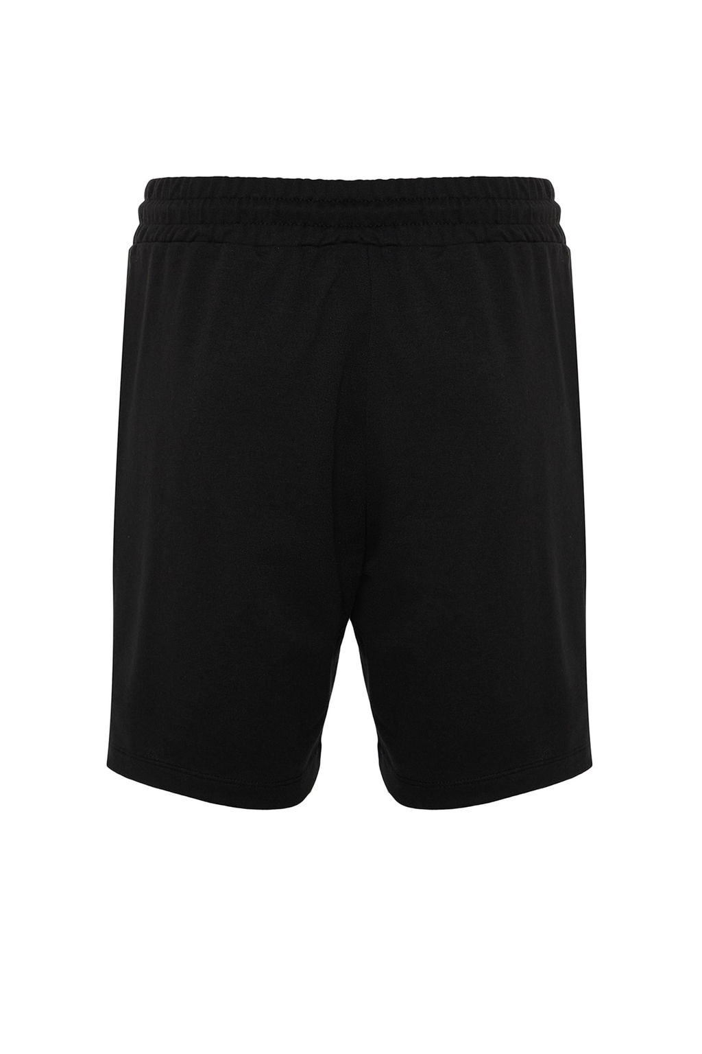 Siyah Regular/Normal Kesim Etiket Aplikeli Pamuklu Sort TMNSS23SR00079