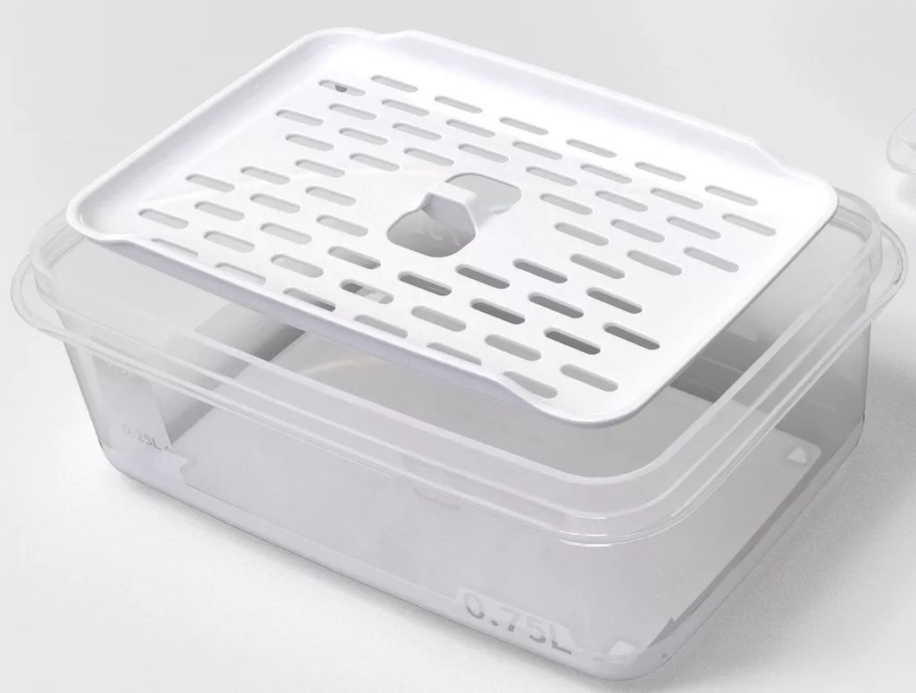 Контейнер с сеткой ЭКСТРА ЛОК S 0,75 л "BRIGHT/LIGHT/KEEP FRESH", арт. С66808, С66818, С66811
