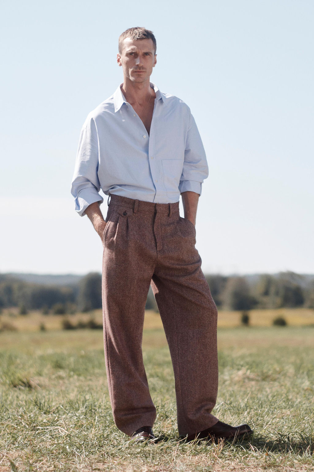 LIMITED EDITION HERRINGBONE WOOL TROUSERS - Zara фото 2