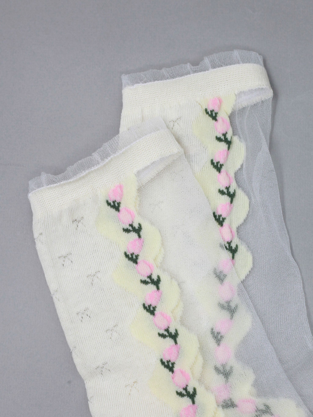 Носки Прозрачные р.35-40 Flowers Дорожка цветов - Krumpy фото 2