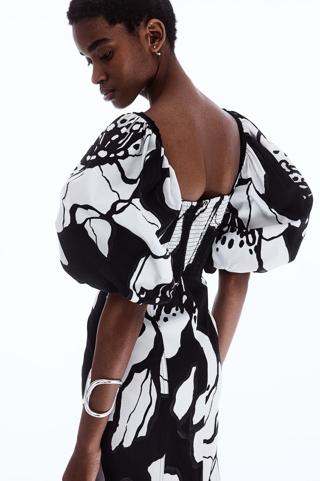 Vestido con mangas globo - H&m фото 3