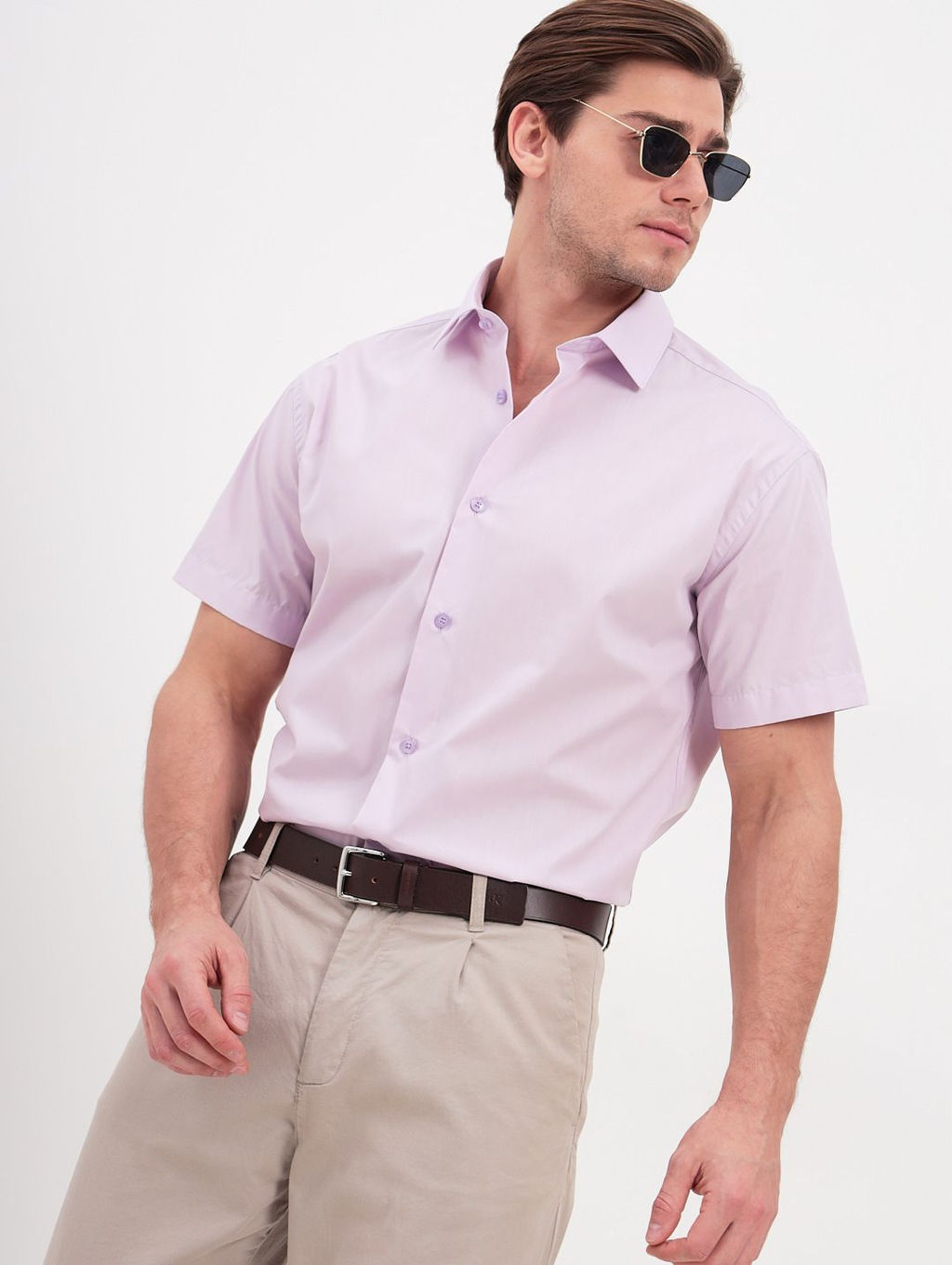 Сорочка мужская короткий рукав GREG 710/209/LIL/Z_V