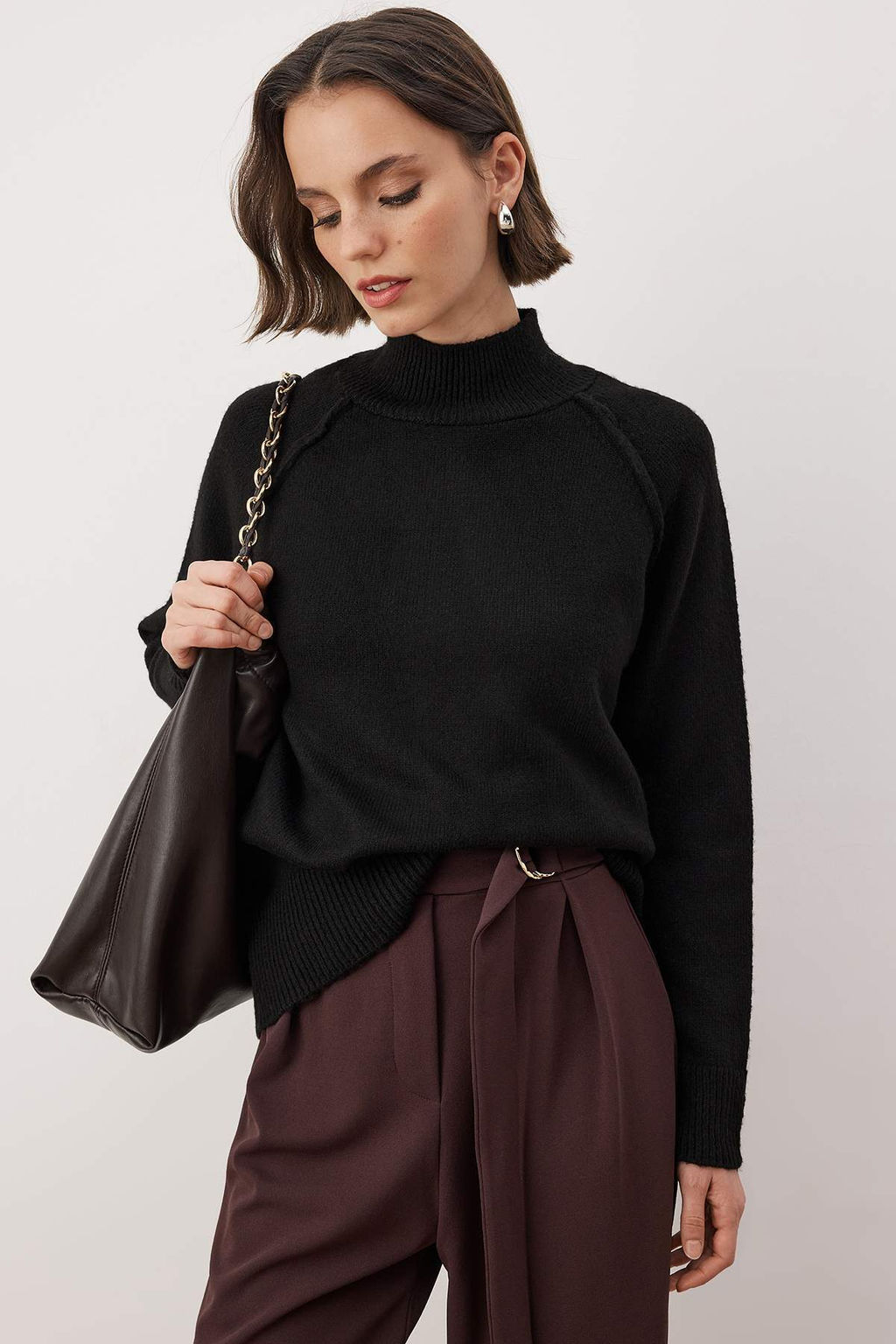 Haki Yumusak Dokulu Genis Kal?p Triko Kazak TWOAW26KZ00191 - Trendyolmilla фото 17