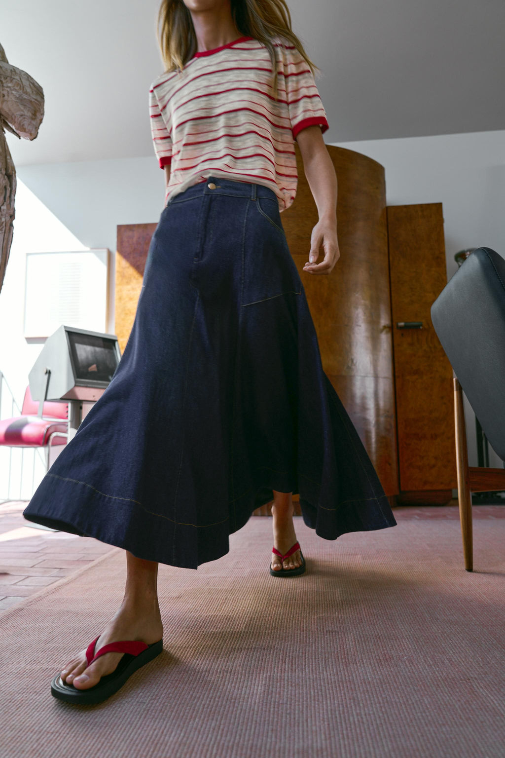 FALDA MIDI EVAS? / Azul - Zara фото 2