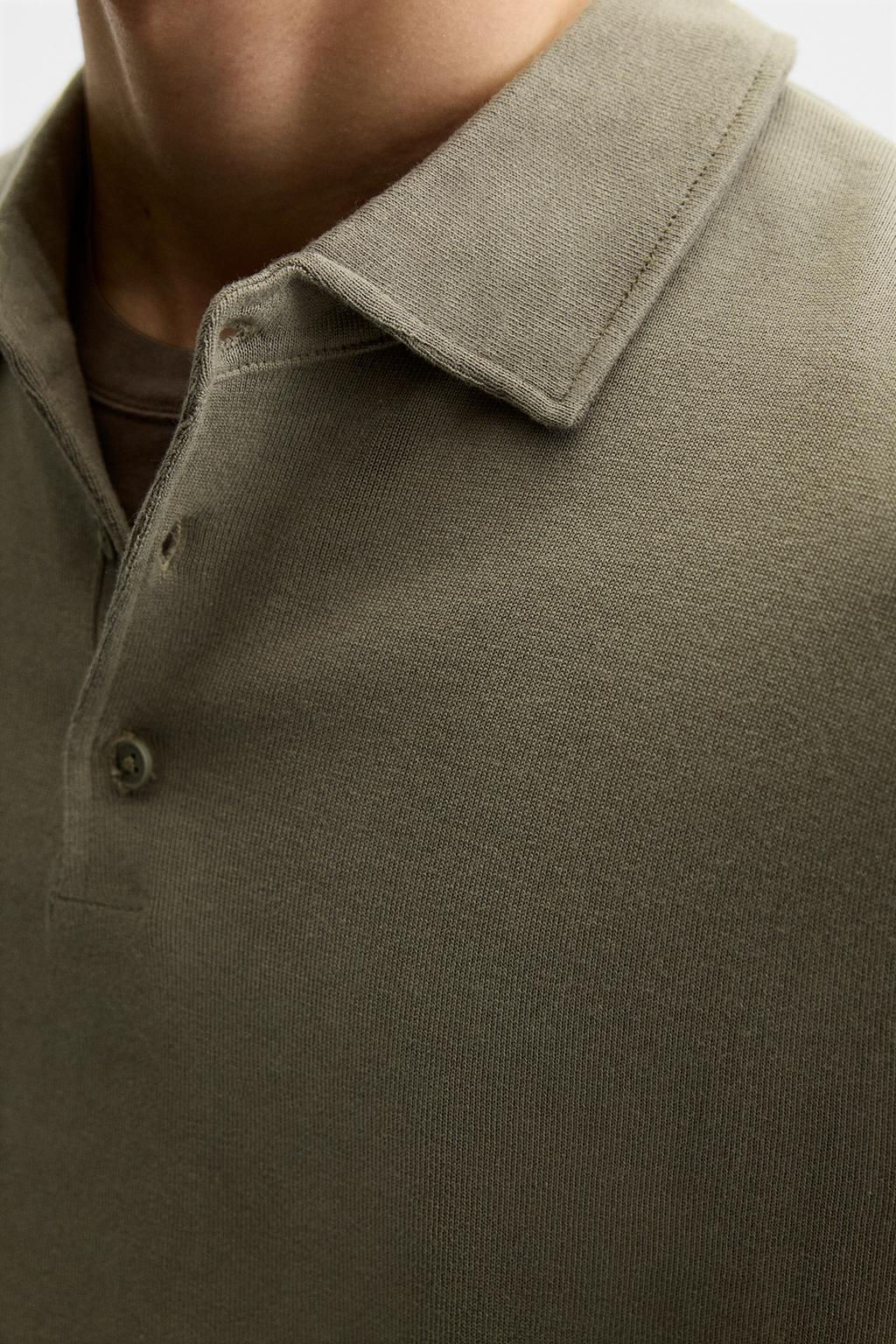 KNIT COTTON POLO SHIRT - Zara фото 6