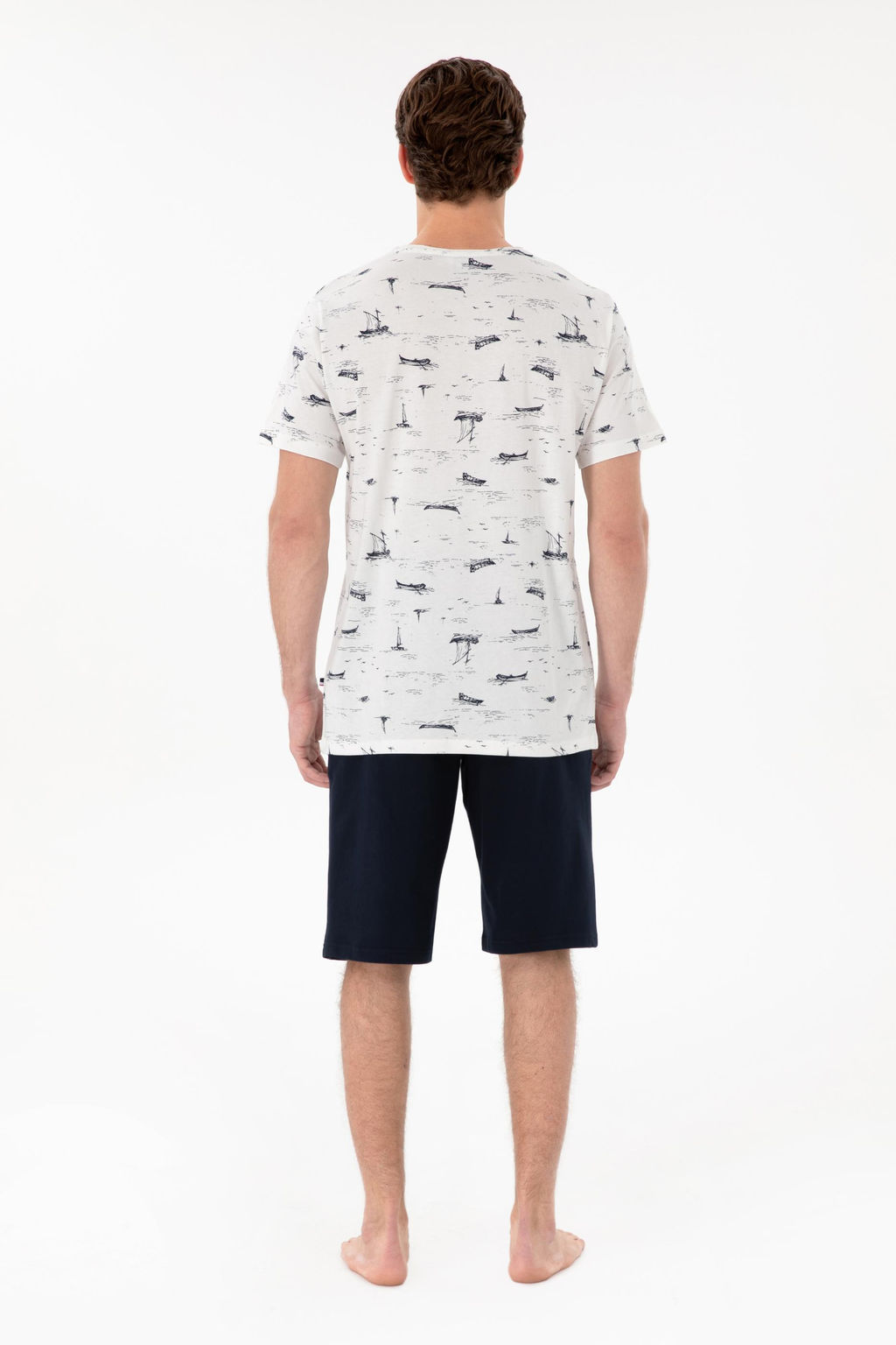 Erkek Beyaz Pijama Tak_m_ Sepette S_rpriz _ndirim - U.s. polo assn фото 5