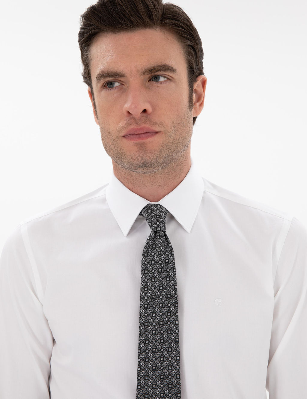 Белая стройная рубашка с длинным рукавом. - Cacharel фото 2