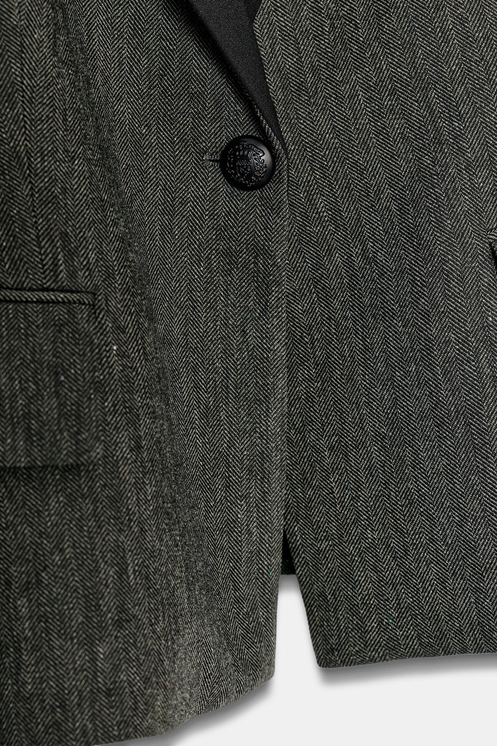 ZW COLLECTION COMBINED HERRINGBONE BLAZER - Zara фото 7