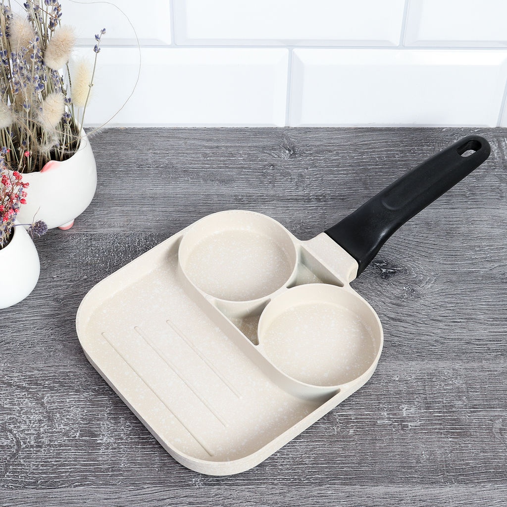 Сковорода для завтрака 17,5x17,5 см / RSD-55 /уп 24/ антипригар гранит Бакелит/ 0,39