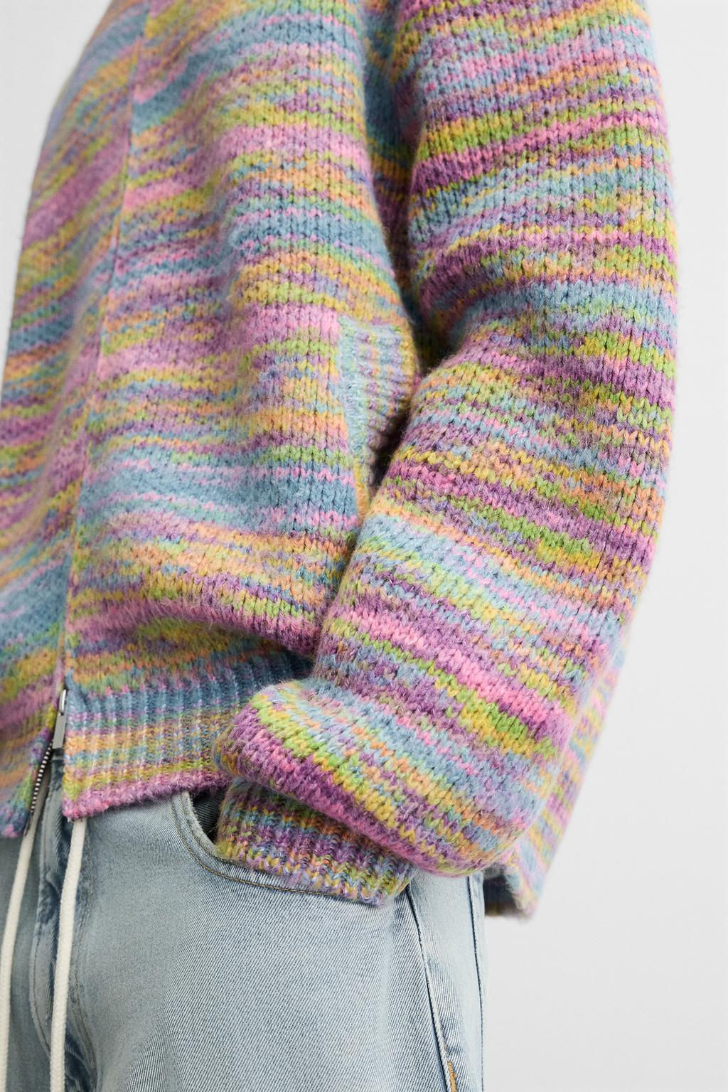 ZIP-UP KNIT JACKET - Zara фото 6