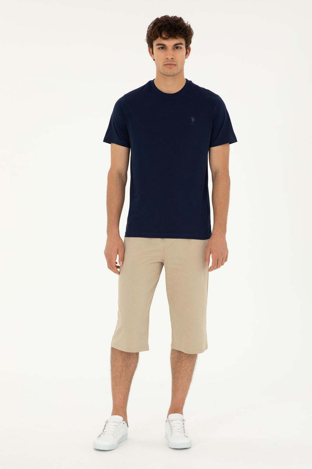 Мужские трикотажные шорты светло-хаки - U.s. polo assn фото 3