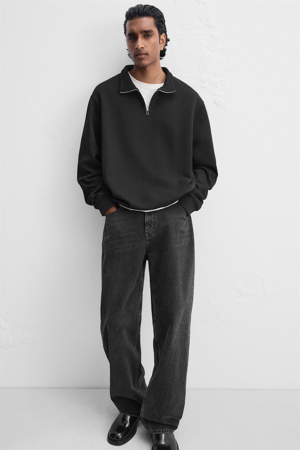 BASIC QUARTER ZIP SWEATSHIRT - Zara фото 10