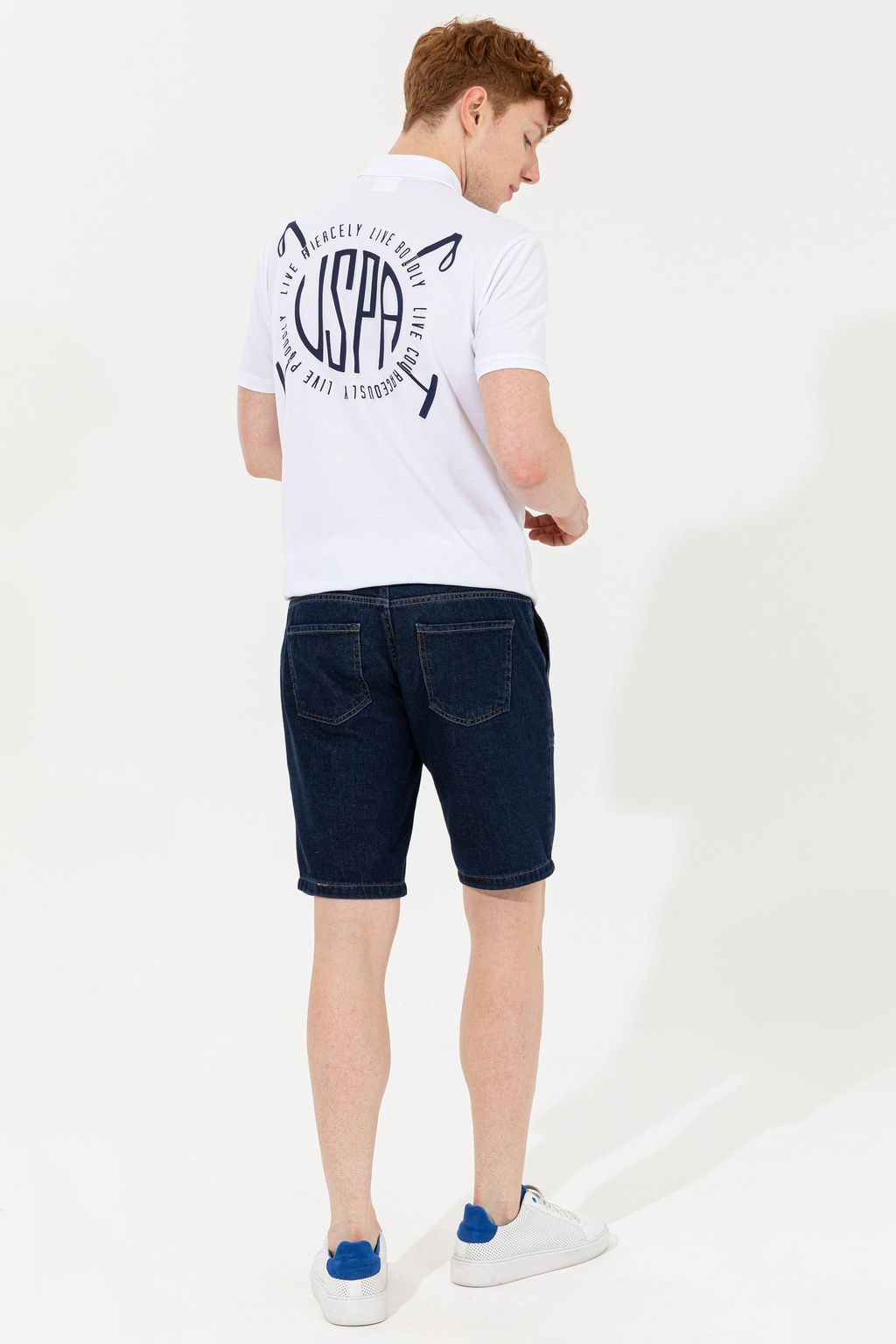 U. S. Polo Assn Мужские темно-синие джинсовые шорты - U.s. polo assn фото 6