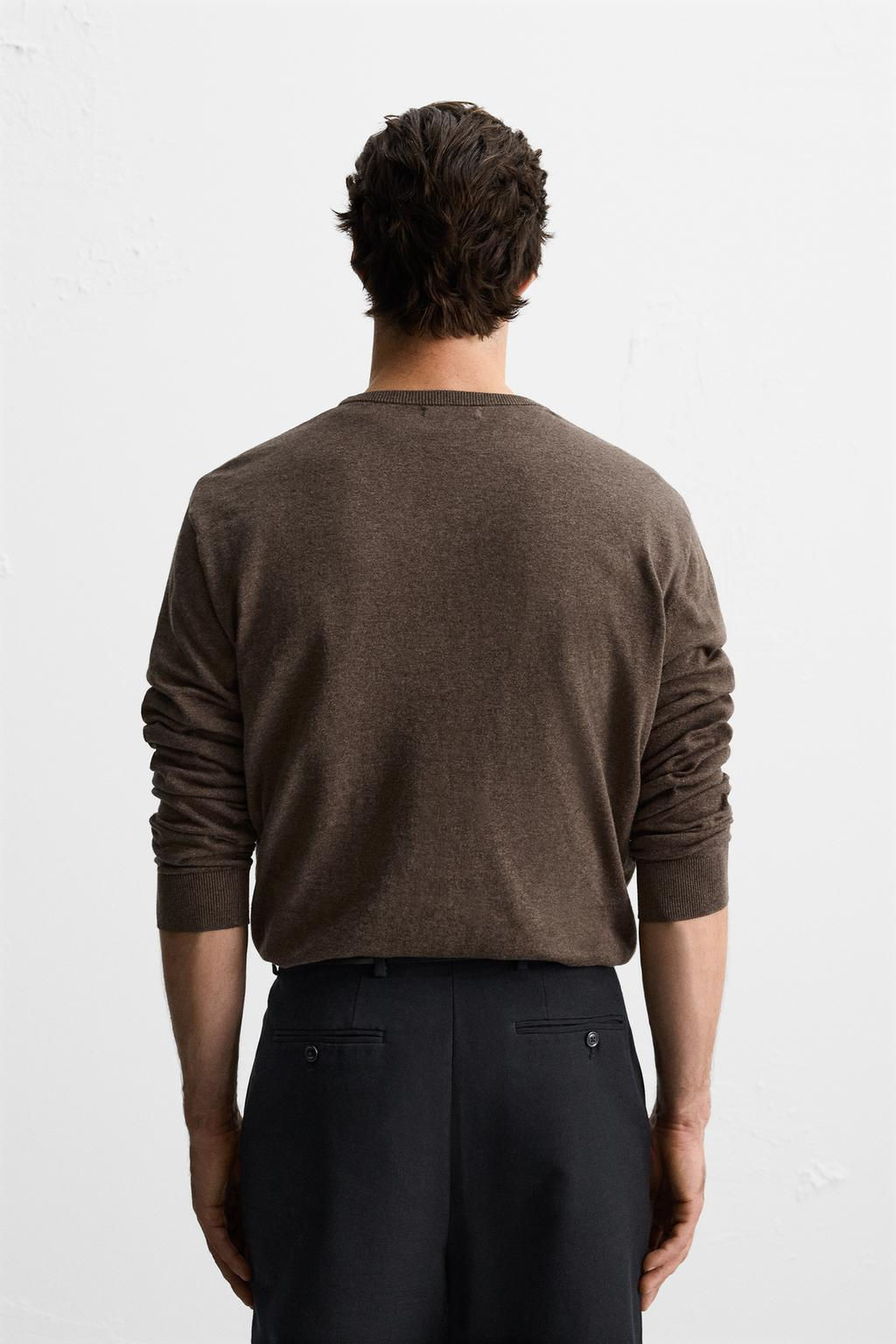 TEXTURED COTTON SWEATER - Zara фото 3
