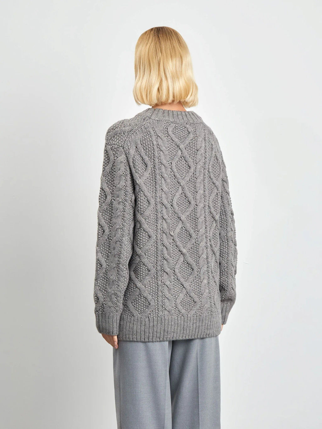 Джемпер с узорной вязкой B2876/nuage - Emka фото 11