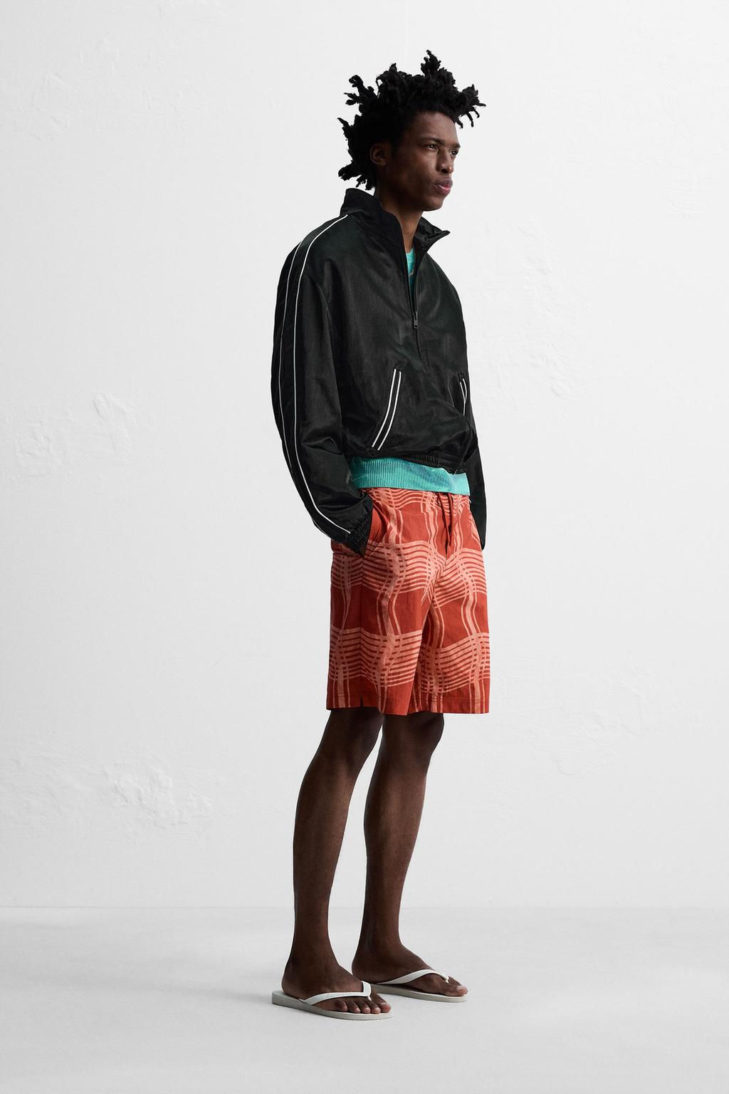 OTIS KWAME KYE QUAICOE PRINTED LONG SWIMMING TRUNKS - Zara фото 5