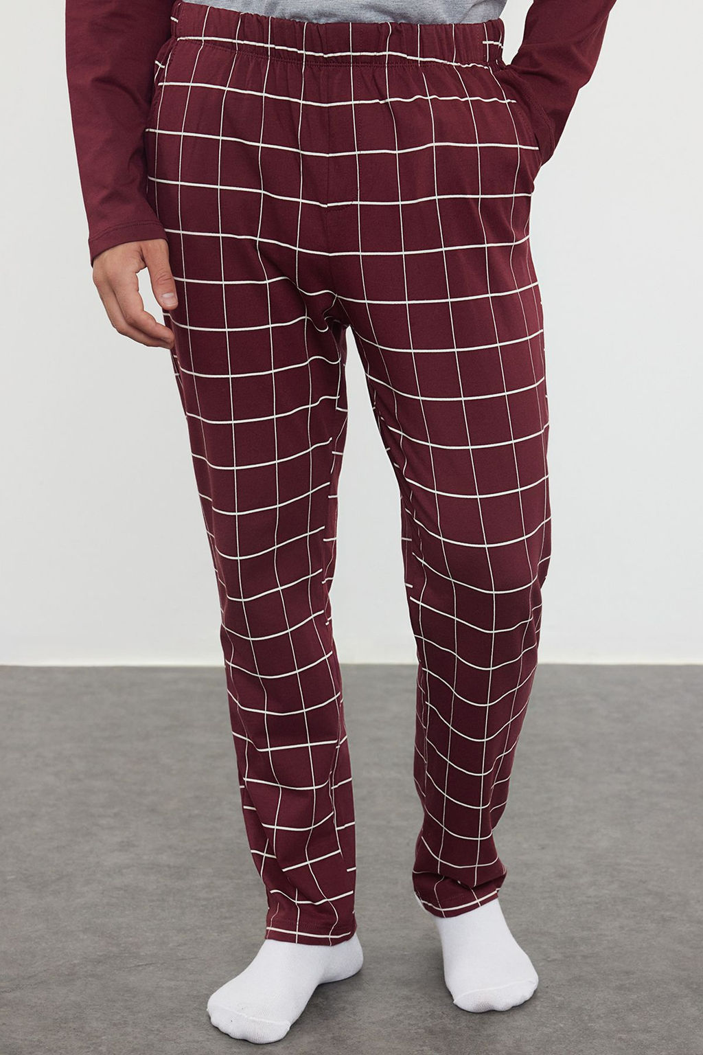 TRENDYOL MAN Yesil %100 Regular Fit Pamuk Ekose Orme Pijama Tak?m? THMAW21PT0879 - Trendyolmilla фото 5