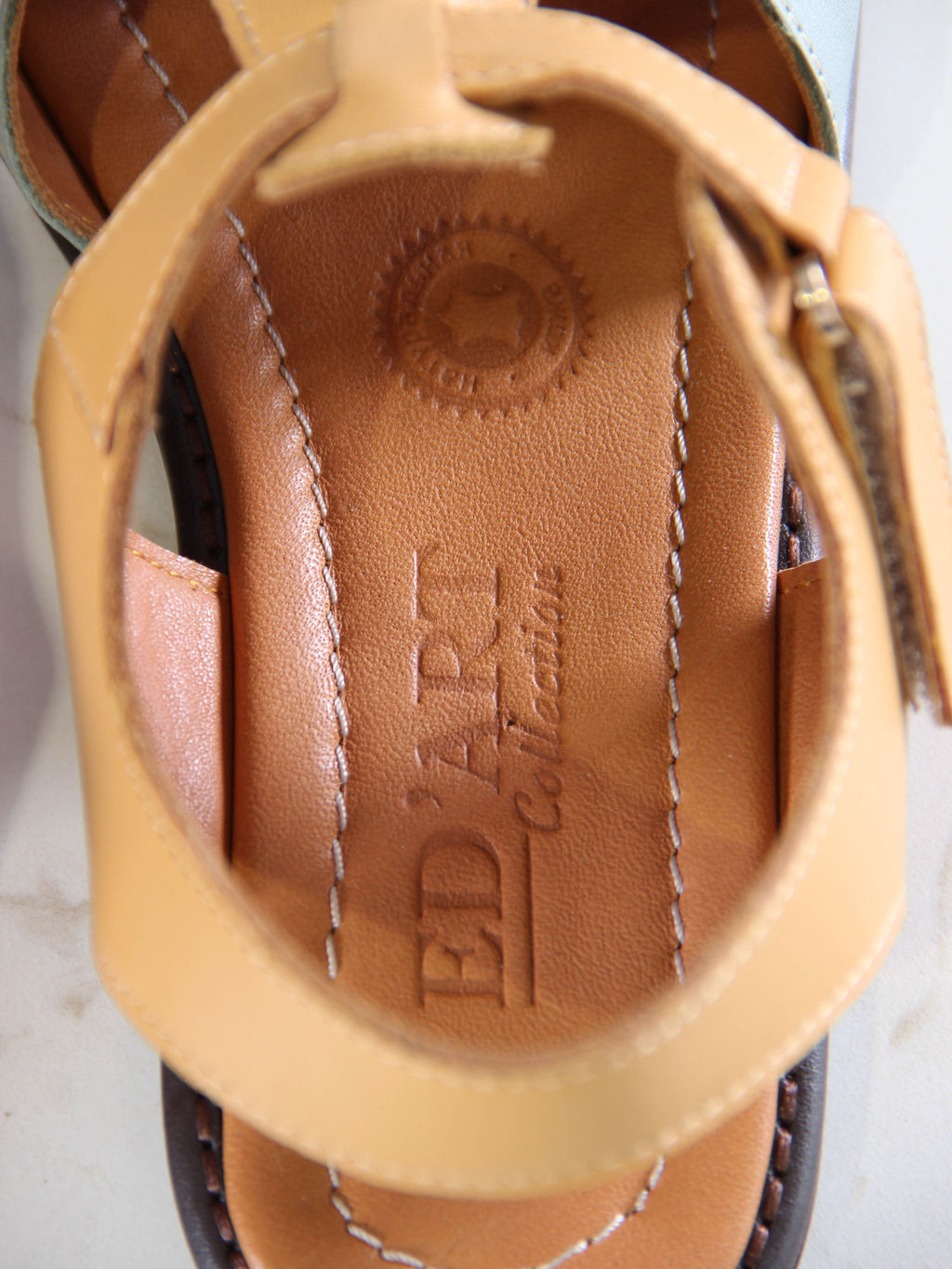 Босоножки 1036.подиум178br.Тыква+авокадо лион+коралл - Edart фото 6